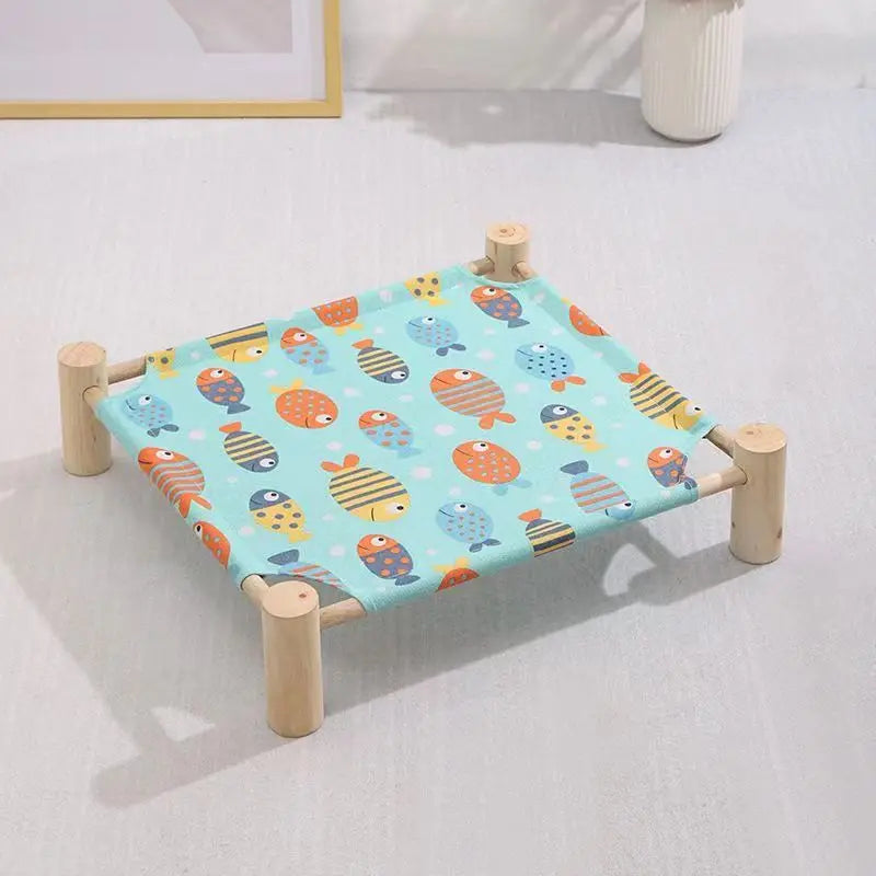 PawHaven - Wooden Pet Hammock Bed