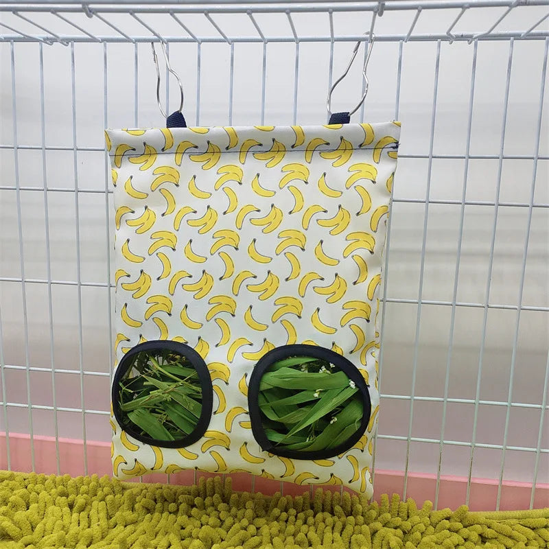 Hanging Hay Bag with Hooks – Ideal Feeder for Small Pets