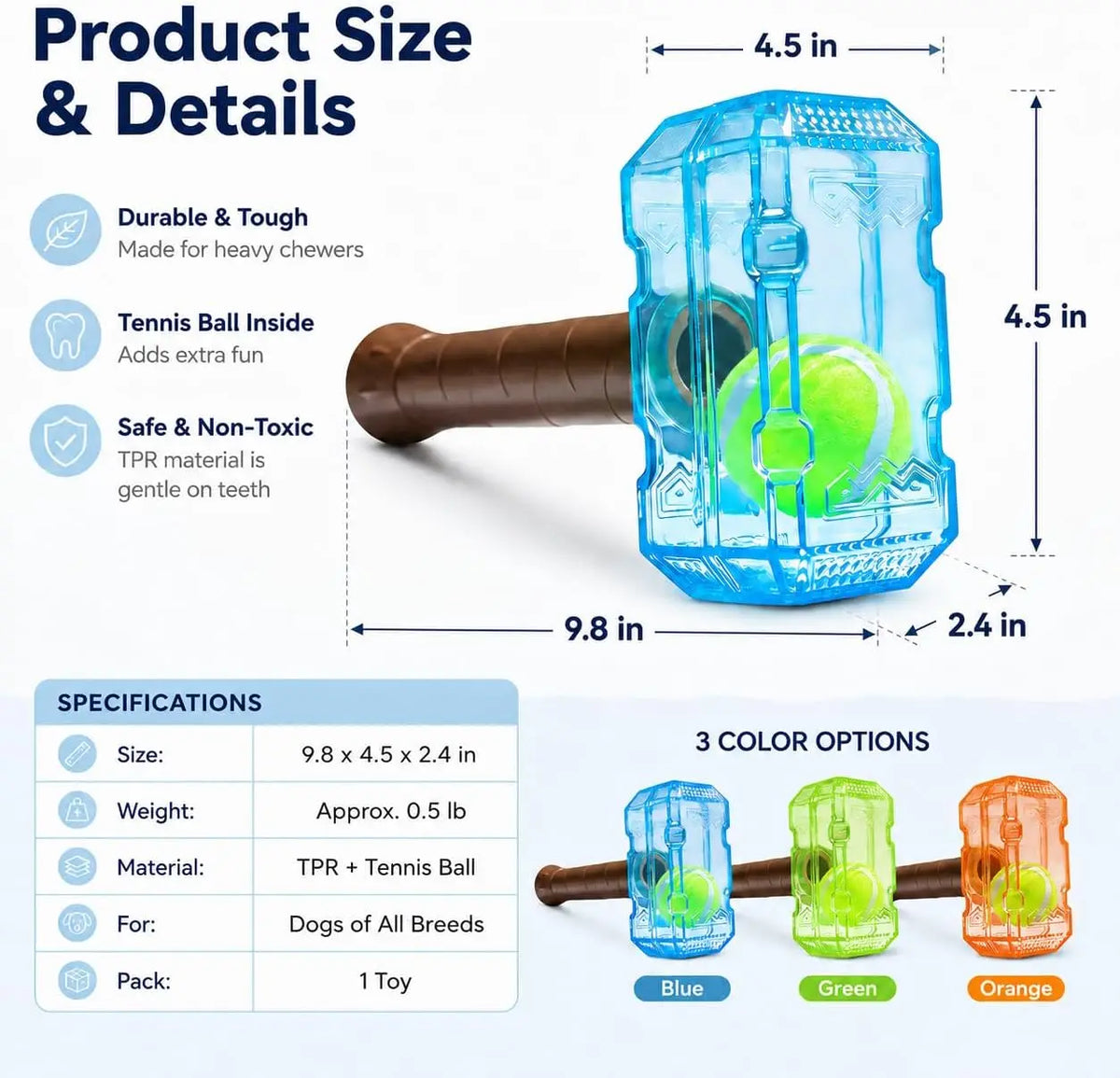 HammerFetch – Squeaky Tennis Ball Hammer 🔨🎾