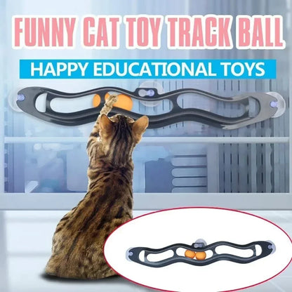 Plastic Sucker Cat Toy Track Ball