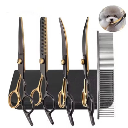 Professional Pet Grooming Scissors Kit