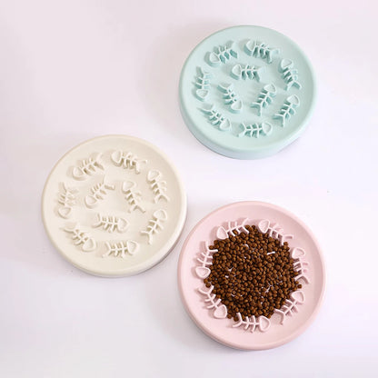 FishBone Slow Feed Pet Bowl