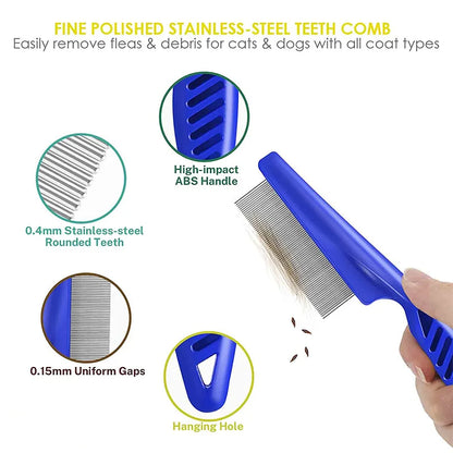 Rabbit Grooming Brush – Small Pet Hair Remover & Flea Comb