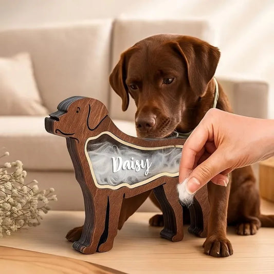 Wooden Pet Keepsake & Fur Memory Box