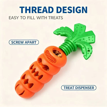 Carrot Dog Chew Toy & Interactive Slow Feeder