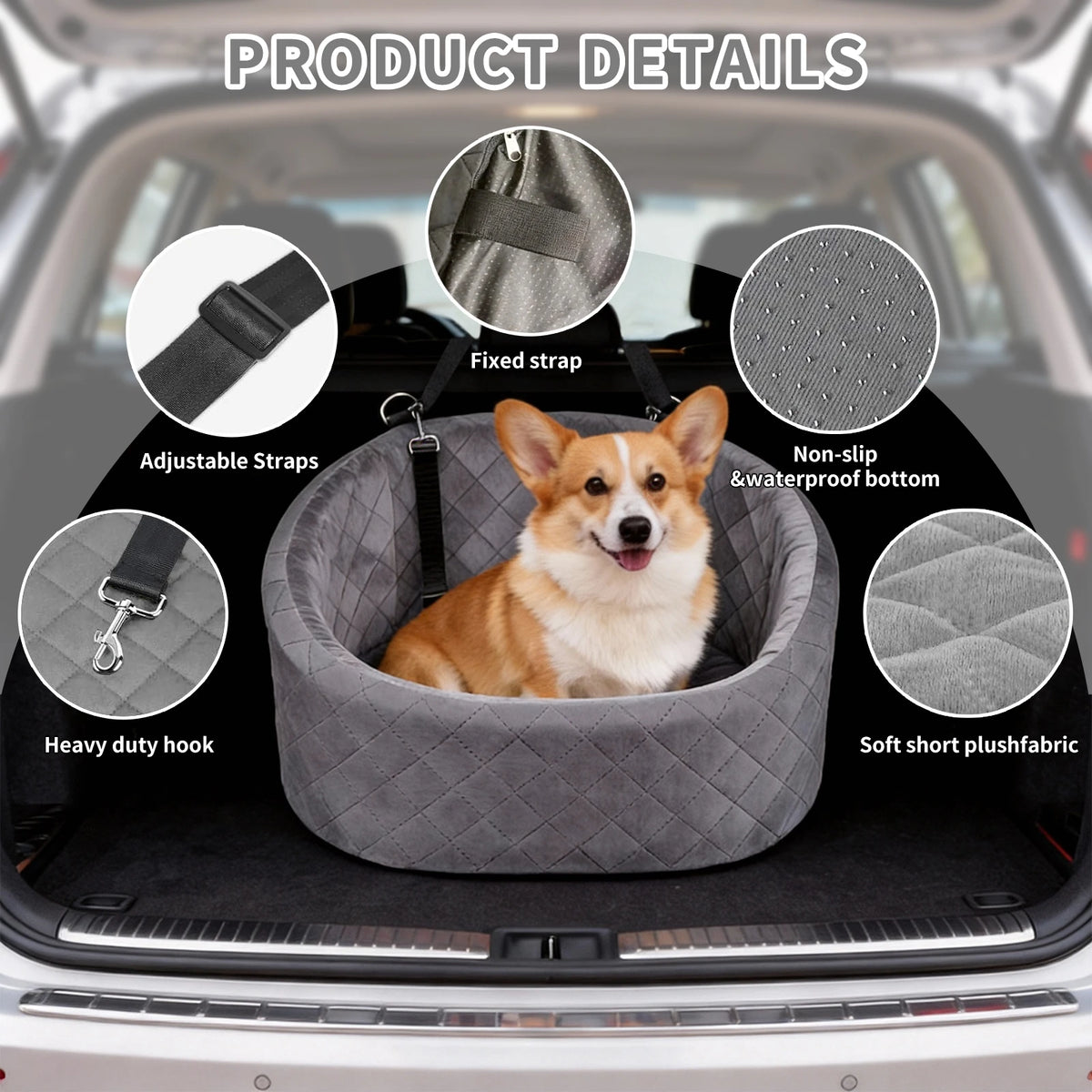 RideSnug – Padded Pet Car Seat & Bed 🚗🐶