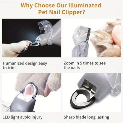 Pet Nail Clipper with LED