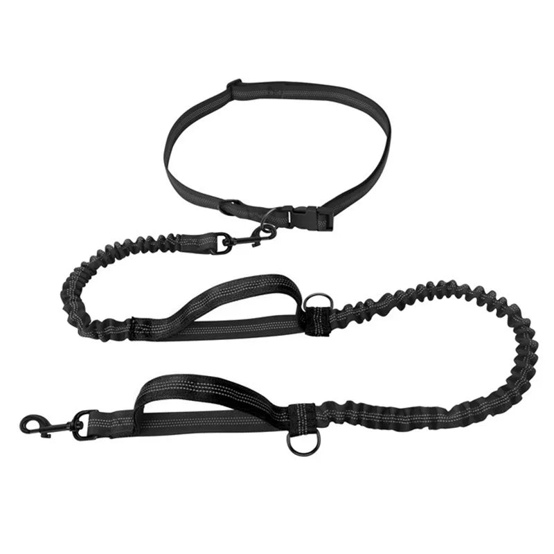 Reflective Dual-Elastic Hands-Free Dog Leash