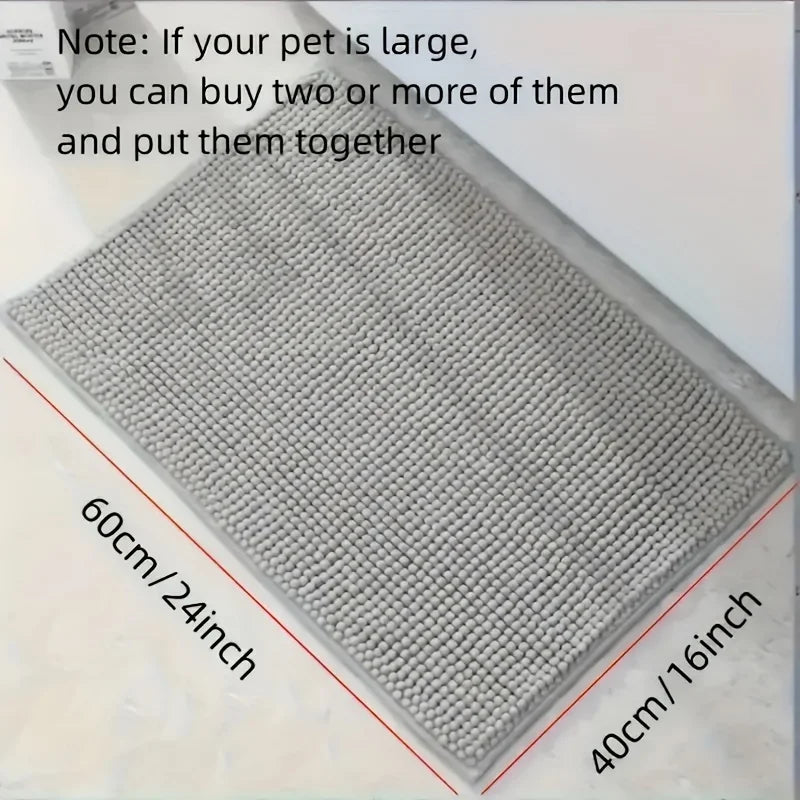 Ultra-Absorbent Muddy Paw Dog Mat