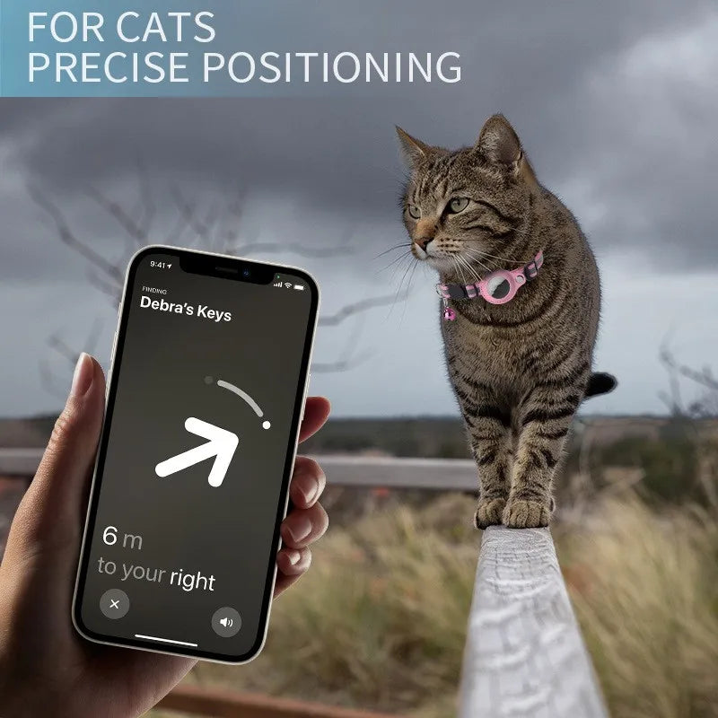 Reflective AirTag Case - Protective Collar for Dogs & Cats