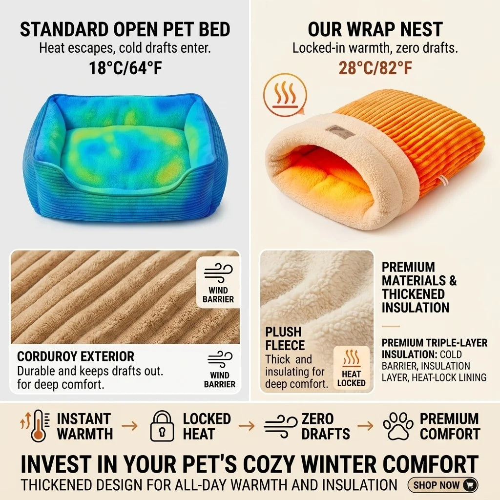 TuckIn Hooded Pet Sleeping Bag