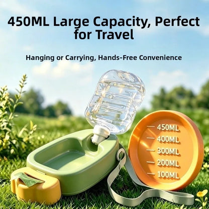 CarrotSip - Portable Pet Water Bottle & Collapsible Bowl