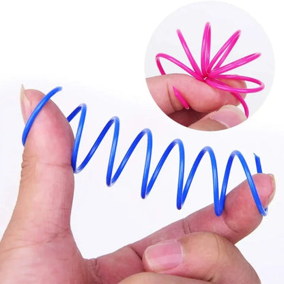 Colorful Cat Spring Toys for Indoor Play