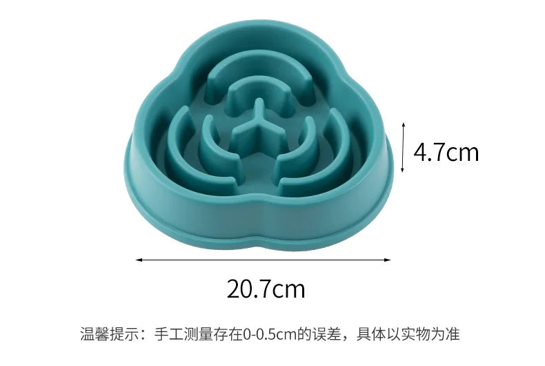 Pet Slow Feeding Bowl - Anti-Choking, Non-Slip Bowl for Cats & Dogs