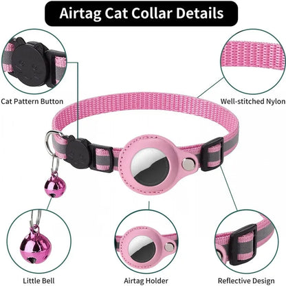 Reflective AirTag Case - Protective Collar for Dogs & Cats