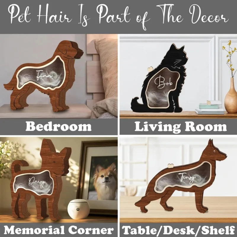 Wooden Pet Keepsake & Fur Memory Box