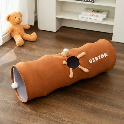 Foldable Cat Tunnel & Cozy Bed – Fun, Spacious & Easy to Store
