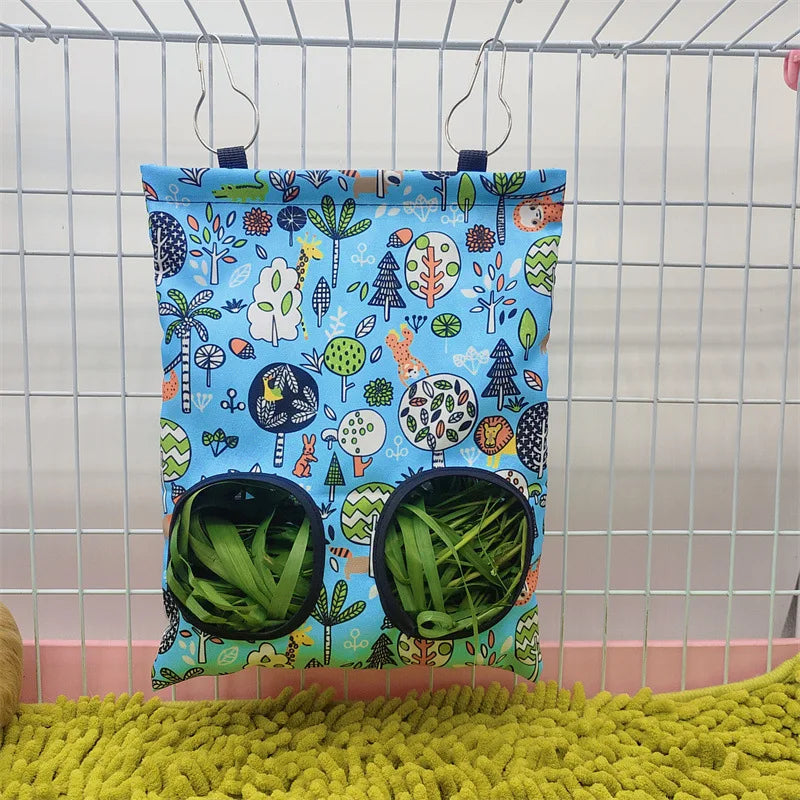 Hanging Hay Bag with Hooks – Ideal Feeder for Small Pets
