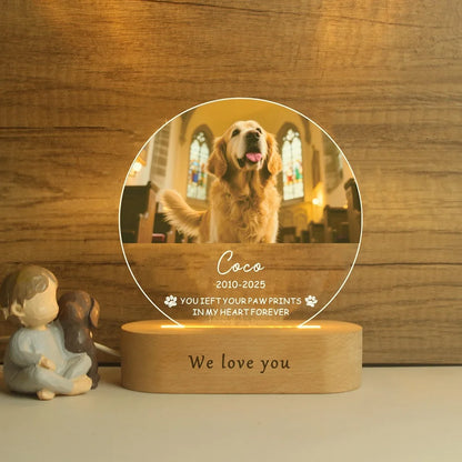 ✨ The GlowPaw – Personalized Pet Portrait Acrylic Lamp