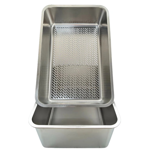 Stainless Steel Sifting Cat Litter Box