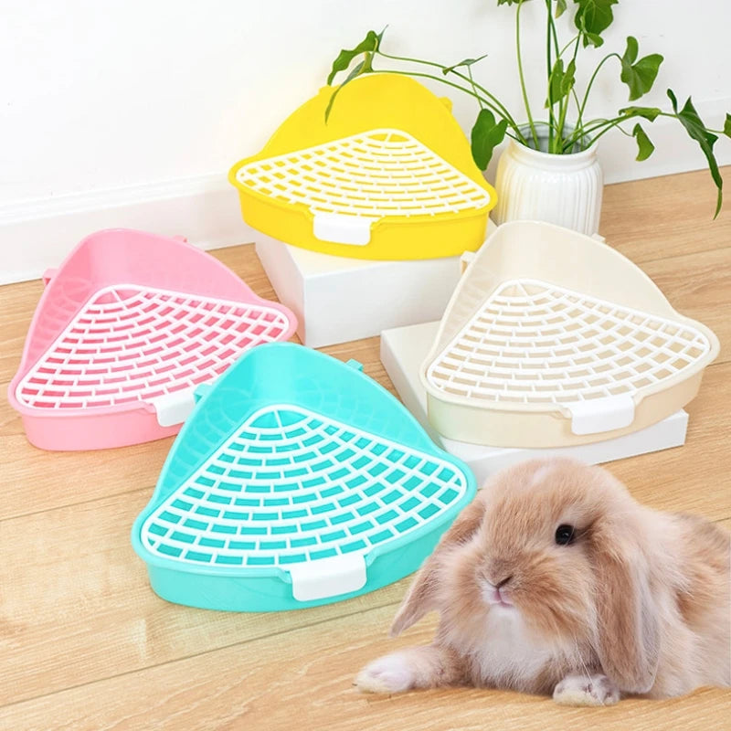 Rabbit Litter Box - Corner Toilet Box for Small Pets