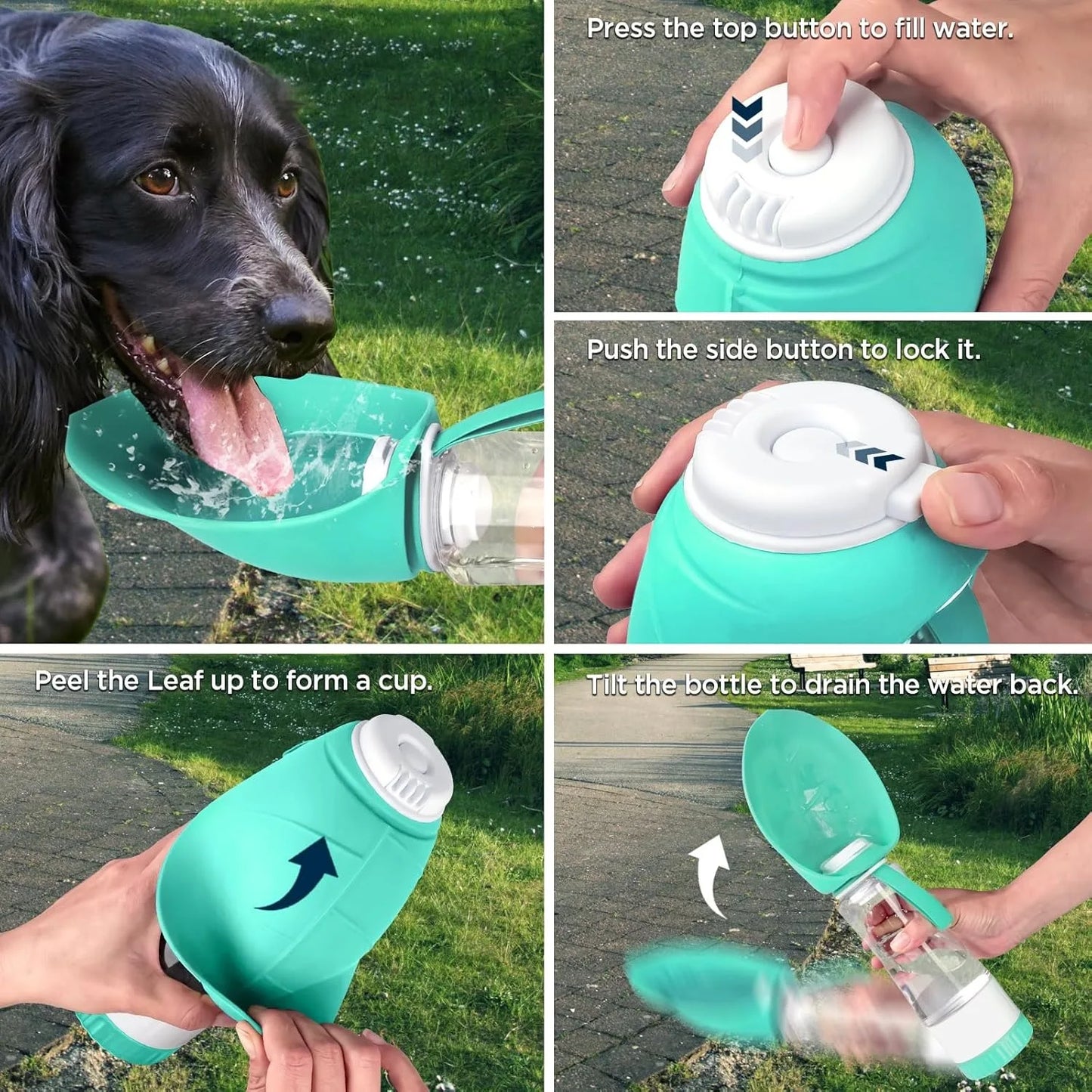PawSip 2-in-1 Portable Dog Water & Food Bottle
