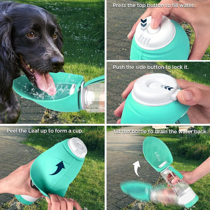 PawSip 2-in-1 Portable Dog Water & Food Bottle
