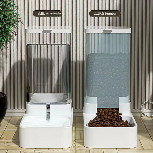 Pet Feeder & Water Bowl - Automatic Food Dispenser for Cats & Dogs