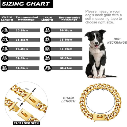19mm Cuban Link Dog Collar