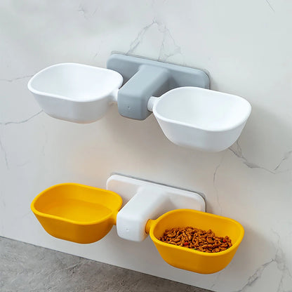 Wall-Mounted Adjustable Pet Feeding Bowl