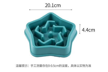 Pet Slow Feeding Bowl - Anti-Choking, Non-Slip Bowl for Cats & Dogs