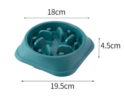 Pet Slow Feeding Bowl - Anti-Choking, Non-Slip Bowl for Cats & Dogs