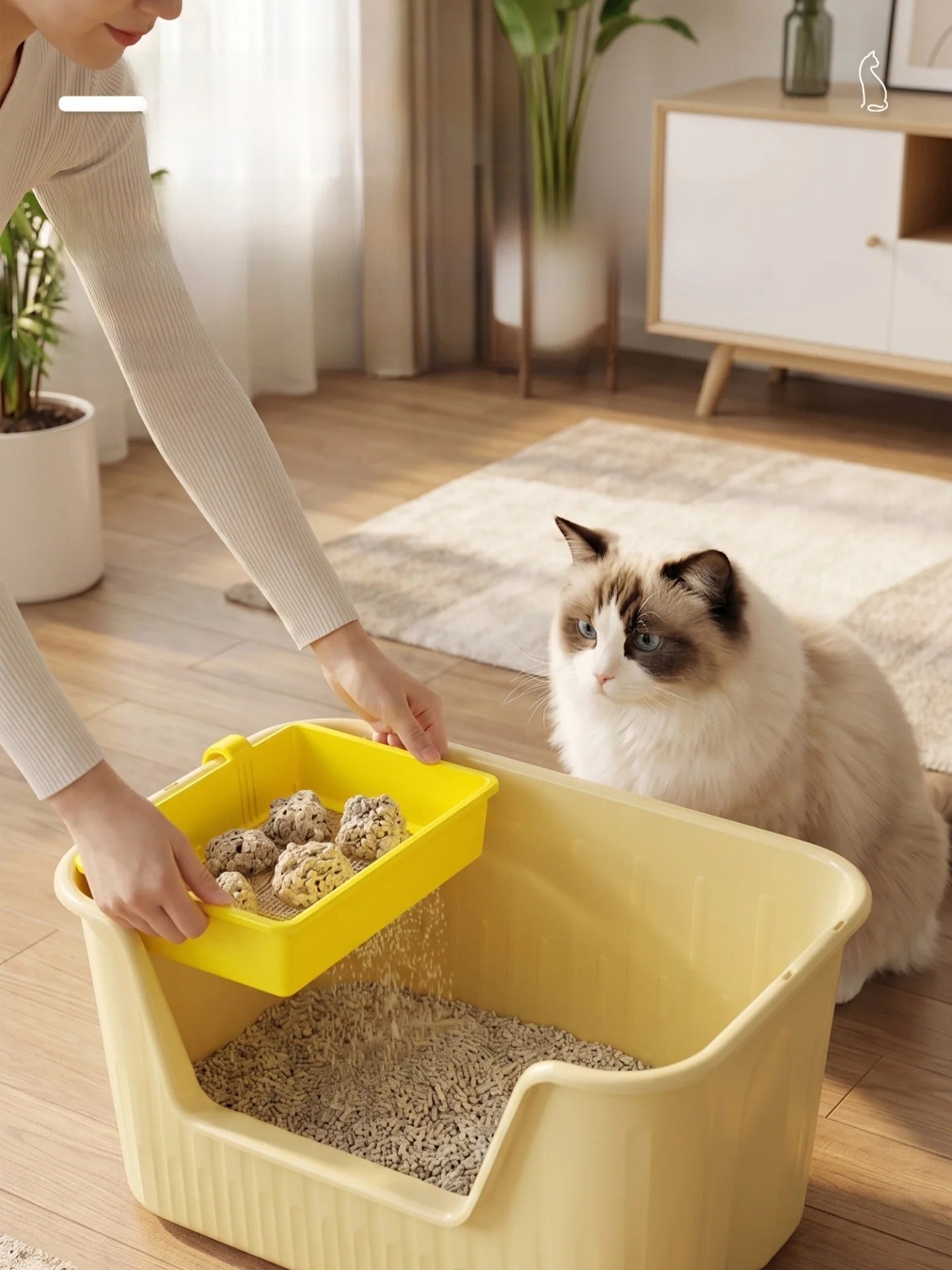 CleanPaws Long-Handle Stainless Steel Litter Scoop