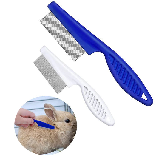 Rabbit Grooming Brush – Small Pet Hair Remover & Flea Comb