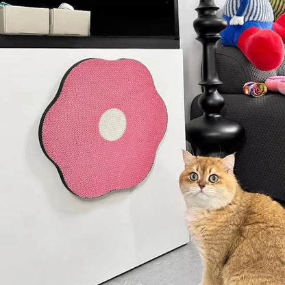 Flower Shape Wall-Mounted Cat Scratching Board – Space-Saving