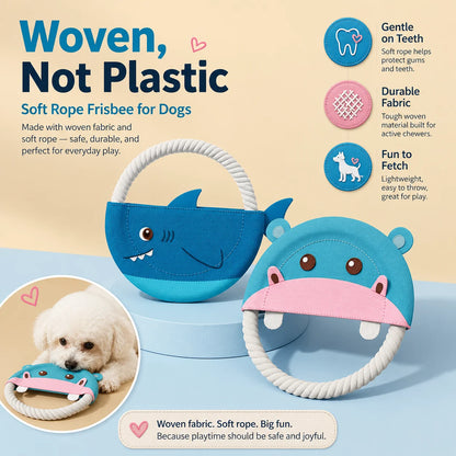 Soft Woven Rope Dog Frisbee