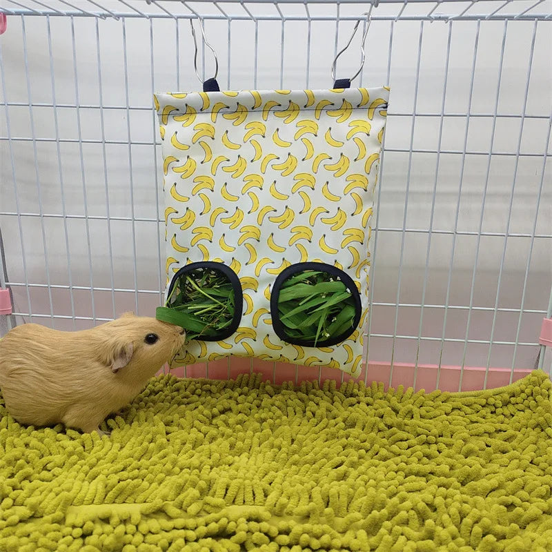 Hanging Hay Bag with Hooks – Ideal Feeder for Small Pets
