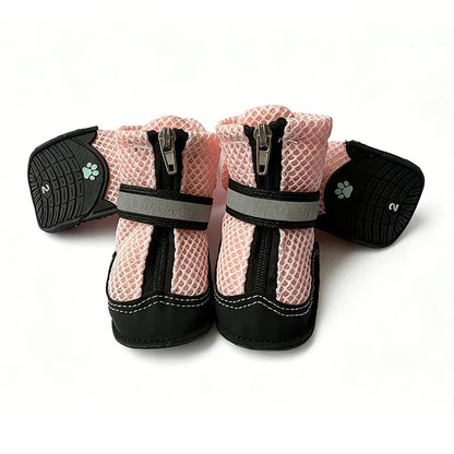 Breathable Mesh Dog Shoes with Anti-Slip Sole
