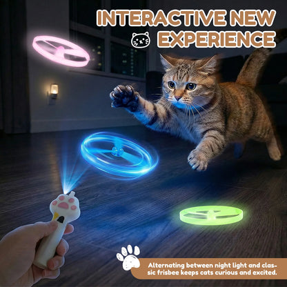 PounceFly - Rechargeable Flying Disc Cat Launcher