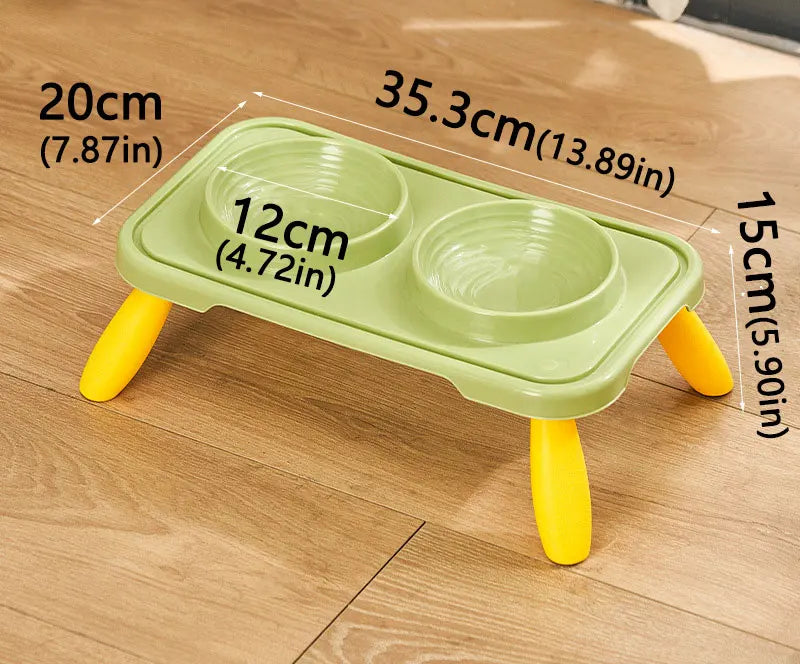 Elevated Double Pet Bowl for Cats & Dogs
