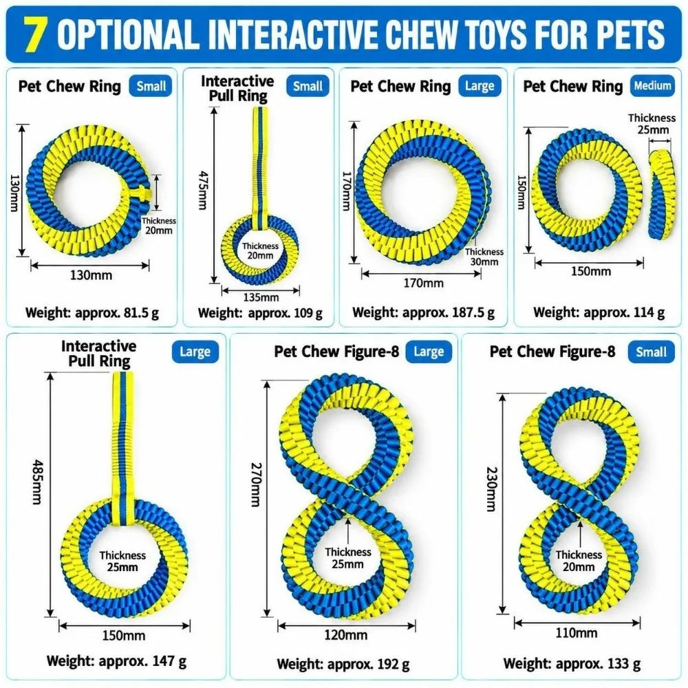 Interactive Nylon Rope Dog Toy 🐶🪢