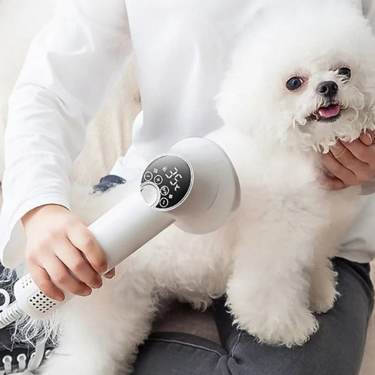 FurDry Pro Pet Hair Dryer Brush – Hot & Cold Wind Grooming Dryer for Dogs & Cats