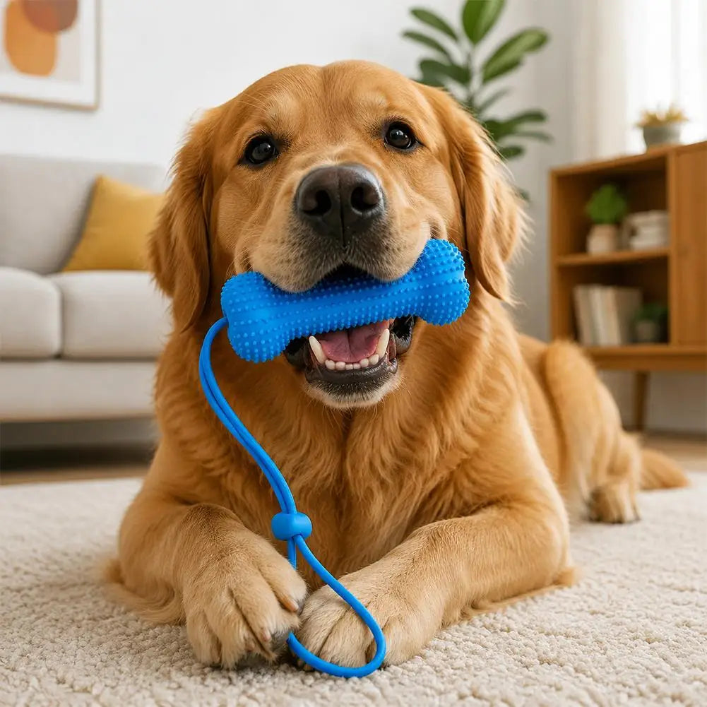 Dual-Action Dog Dental Chew & Brushing Aid