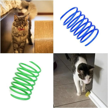 Colorful Cat Spring Toys for Indoor Play