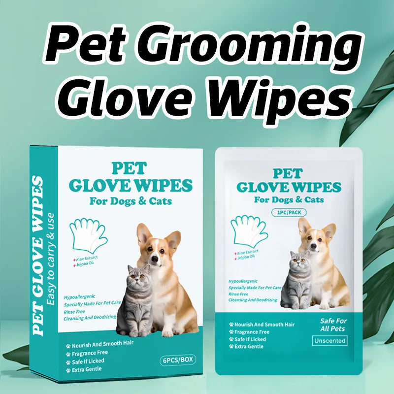 FreshPaws No-Rinse Pet Grooming Gloves