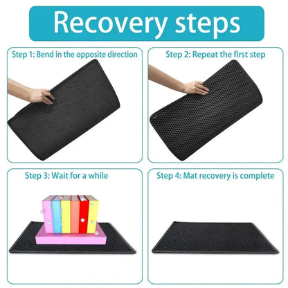 Waterproof Non-Slip Cat Litter Mat – Double Layer & Easy Clean Design