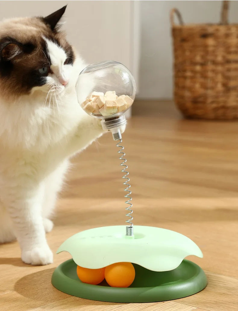 Cat Puzzle Food Leaking Ball Toy – Interactive Treat Feeder for Cats and Dogs