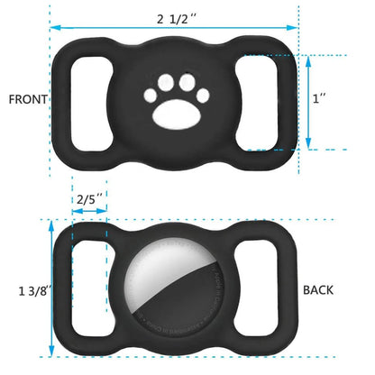 GlowPaw Silicone AirTag Holder for Cat & Dog Collars