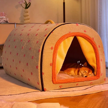 SnugNest Cozy Pet House Bed