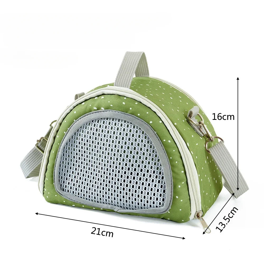 Small Pet Travel Carrier – Breathable Tote Bag for Hamsters, Guinea Pigs & Rabbits